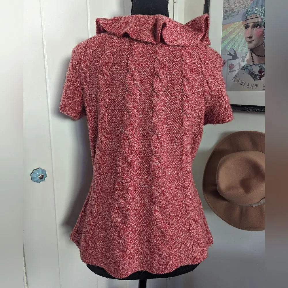 Sleeping on Snow Red Ruffle Cardigan MD Cottagecore Countryside Clown Boho